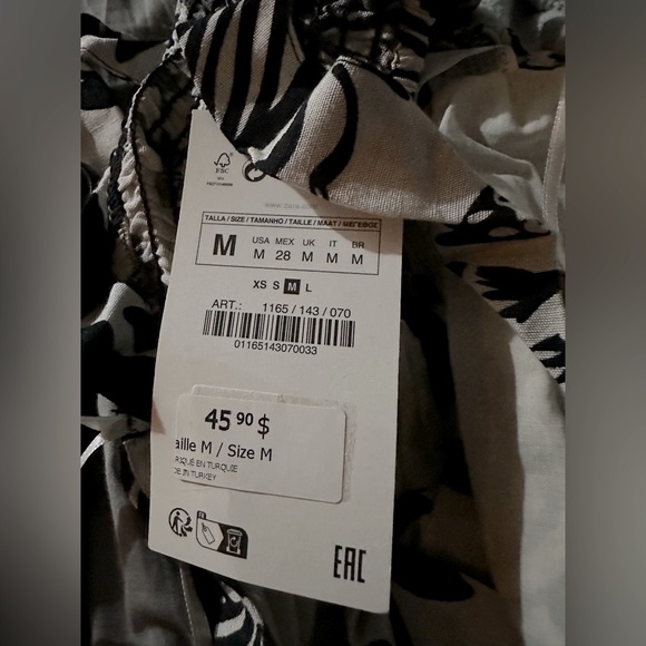 Zara Knotted Printed Crop Top - BNWT - Picture 3 of 7